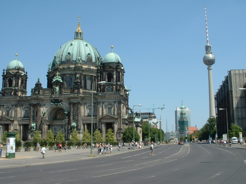 Berlin's Dome Church and TV Tower