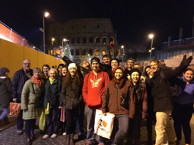 Group at Rome's Coliseum