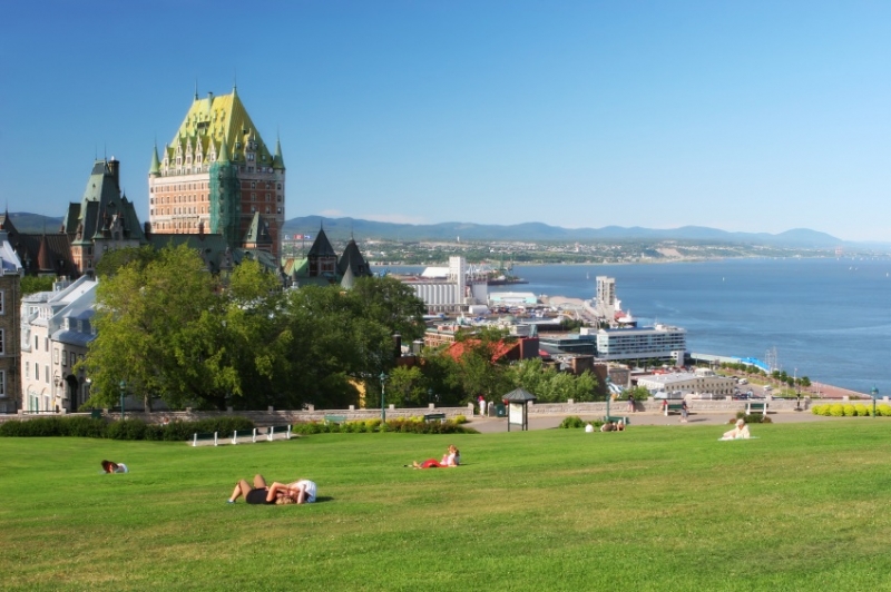 View of Québec City and the St. Lawrence River